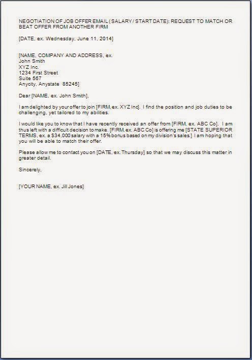 salary negotiation letters salary negotiation letters
